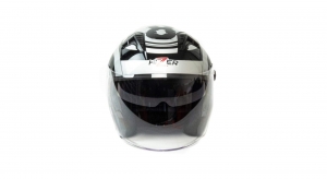 Шлем мото открытый HIZER J228 #2 (XL)  black/gray