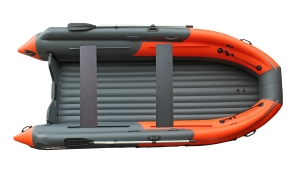 Лодка надувная SKAT TRITON 370NDFi с интегрированным фальшбортом. Цвет: Тесно-серый, серый/ Серый, оливковый.