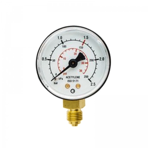 МАНОМЕТР АЦЕТИЛЕНОВЫЙ 0-1.5/2.5 d-50мм