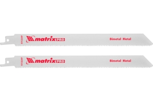 Полотна по металлу для сабельной пилы S1122EF 200 / 1,4 мм, Bimetal, 2 шт., PRO// Matrix