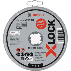 ОТР КРУГ BOSCH 125*1 X-LOCK 10шт.