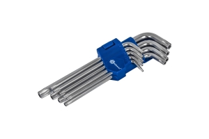 Набор ключей угловых удлинённых КОБАЛЬТ Tamper TORX: T10, T15, T20, T25, T27, T30, T40, Т45, Т50, CR