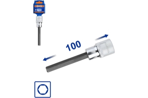 Насадка бита торцевая 100 мм 1/2" HEX 4 мм (10/80) WADFOW WSC5201