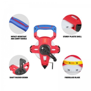 Рулетка со стекловолоконной лентой 30м WP263003 Workpro