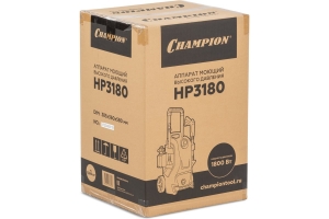 Мойка CHAMPION HP3180 (1,8кВт 145-100 бар t 40С 5,0л/мин 7,7кг синхронный, пеногенератор)