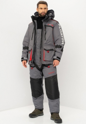 Костюм зимний Поплавок Siberia Floating ткань Breathable цвет Серый/Черный (Размер: 56-58, Рост: 182