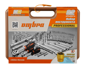 НАБОР ИНСТРУМЕНТА УНИВЕРСАЛЬНЫЙ OMBRA OMT82S12 1/4",1/2"DR  с 12-гр. головками, 82 предмета