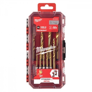 Сверла по металлу Milwaukee RedHEX™ HSS-TiN набор 10ед. (3-10мм) GEN II