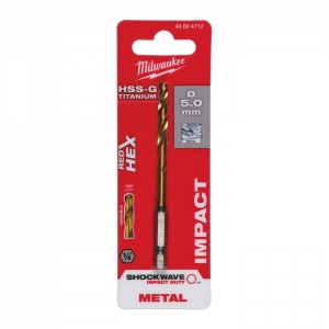 Сверло по металлу Milwaukee RedHEX™ HSS-TiN 5.0мм