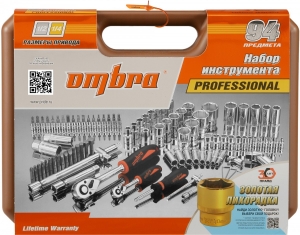 НАБОР ИНСТРУМЕНТА УНИВЕРСАЛЬНЫЙ OMBRA OMT94S121/4",1/2"DRс с 12-гр. головками, 94 предмета