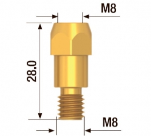 Адаптер контактного наконечника M8*28 мм  (1 шт.)