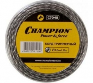 КОРД ТРИММЕРНЫЙ CHAMPION Tri-twist 3.0мм*12м (ВИТОЙ ТРЕУГОЛЬНИК)