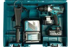 АКК.ШУРУПОВЕРТ MAKITA DHP458RFE (18 В, БЗП.13мм, 2скор ,91нм,2.3кг, 2акк.Li-ion.3Ач, п