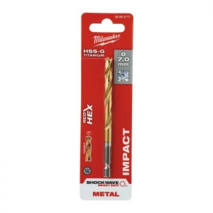 Сверло по металлу Milwaukee RedHEX™ HSS-TiN 7.0мм