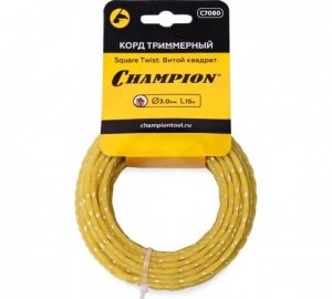 КОРД ТРИММЕРНЫЙ CHAMPION Square Twist 3.0мм*15м (ВИТОЙ КВАДРАТ)