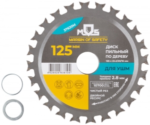 Диск пильный MOS 125 x 2.8 x 20, 16, 22.23; 24 зуб., 1 шт.