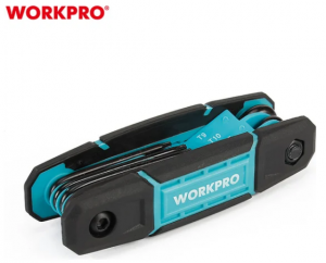 Набор складных Г-образных ключей PRO CR-V 8шт (TORX, прорезиненный корпус) Workpro