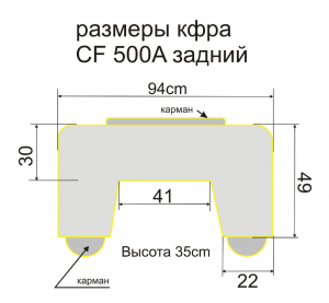 Кофр на квадроцикл CF500A задний