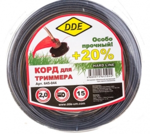 Корд триммерный Hard line (2.4 мм; 90 м; круг армированный) DDE