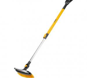 Щетка сметка со скребком, телескоп, поворотная голова, водосгон 950-1320 мм //Denzel