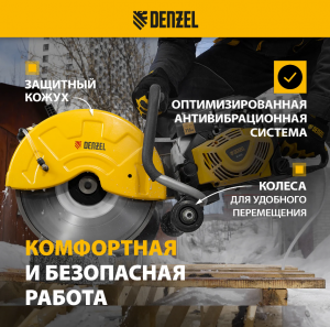 Бензорез МС-6535, 65 см3, диаметр диска 350 мм// DENZEL