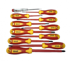 НАБОР ОТВЕРТОК ДИЭЛЕКТРИЧЕСКИХ ДО 1000V 11 ПРЕДМЕТОВ BERGER