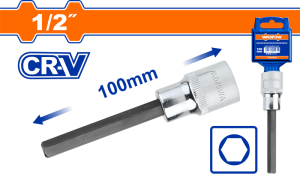 Насадка бита торцевая 100 мм 1/2" HEX 6 мм WADFOW WSC5203