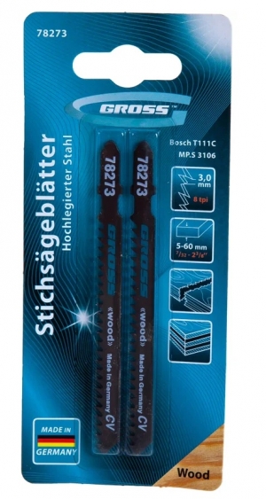 Полотна для электролобзика  по дереву, 2 шт.( 3106 - T111C )// Gross