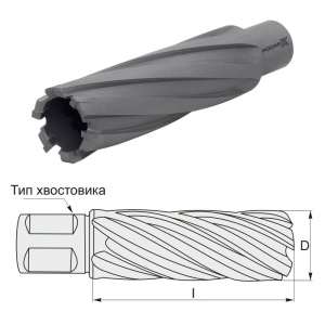 TCT Корончатое сверло по металлу 13x55, weldon 19 RODMIX 1213055191