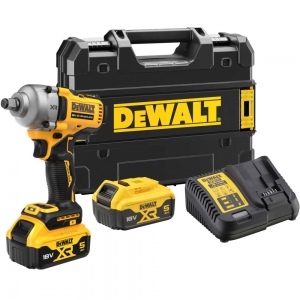 Аккумуляторный гайковерт DEWALT DCF891P2G, 18 В, 1084 Нм, 3250 уд/мин, с 2 АКБ 5 Ач и ЗУ, в чехле (D