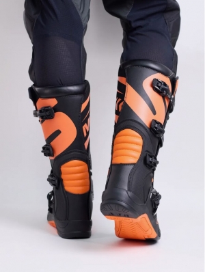 Мотоботы STAREZZI MILANO,  BLACK/ORANGE, 42