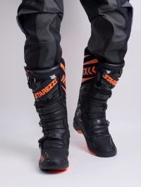 Мотоботы STAREZZI MILANO,  BLACK/ORANGE, 42