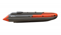 Лодка надувная SKAT TRITON 370NDFi с интегрированным фальшбортом. Цвет: Тесно-серый, серый/ Серый, оливковый.