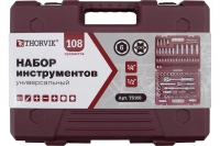TS108 Набор инструмента универсальный 1/4", 1/2"DR, 108 предметов