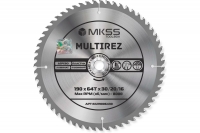 MU1900 Диск пильный универсальный 190х64Тх1,4/2,2х30/20/16мм Multirez MKSS