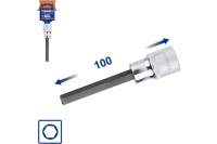 Насадка бита торцевая 100 мм 1/2" HEX 10 мм WADFOW WSC5206