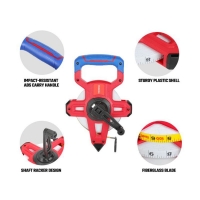 Рулетка со стекловолоконной лентой 30м WP263003 Workpro