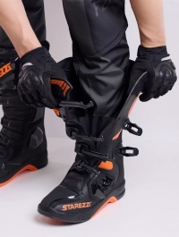 Мотоботы STAREZZI MILANO,  BLACK/ORANGE, 42