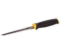 Ножовка для гипсокартона, каленый зуб, прорезиненная ручка 150 мм