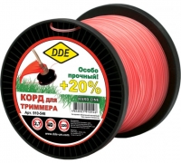 КОРД ТРИММЕРНЫЙ НА КАТУШКЕ DDE "HARD LINE" (КРУГ АРМИРОВАННЫЙ), 2,7ММ Х 220М, СЕРЫЙ/КРАСНЫЙ