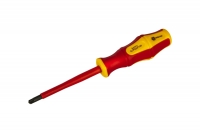Отвертка диэлектрическая КОБАЛЬТ Ultra Grip FL/PZ-2 х 100 мм, CR-V, двухкомпонентная рукоятка, подве