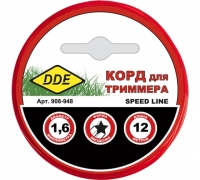 КОРД ТРИММЕРНЫЙ В БЛИСТЕРЕ DDE 2,0*12 красный