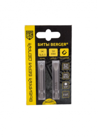 Биты магнитные SL1.2x6.5, 50 мм, 2 шт, S2 Berger BG BG2411