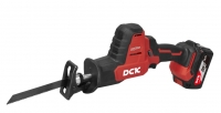Пила сабельная аккумуляторная DCK KDJF22, 18В,3000об/мин,ход-22мм 1*4А/ч