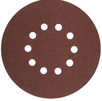 Круги шлифовальные с отверстиями (липучка), алюминий-оксидные, 225 мм, 5 шт. Р 40