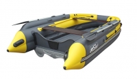 Лодка надувная SKAT TRITON 370NDFi с интегрированным фальшбортом. Цвет: Тесно-серый, серый/ Серый, оливковый.