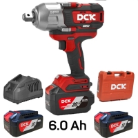 Гайковерт аккум ударный бесщеточный DCK KDPB1288, 18В, 3/4 ", 2*6А/ч. 1288Нм