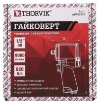 Гайковерт ударный пневматический 1/2"DR 9000 об/мин, 620 Нм Thorvik AIW1262S