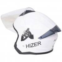 Шлем мото открытый HIZER J232 #1 (L) white (2 визора)