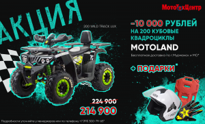 Квадроцикл Motoland 200 WILD TRACK LUX  (баланс. вал)
